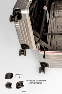 Valise eliteshell roues amovibles demontables