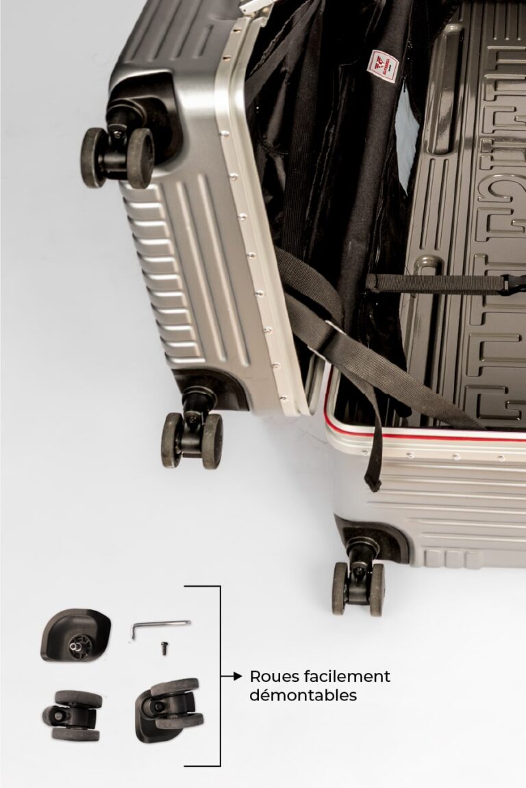 Valise eliteshell roues amovibles demontables