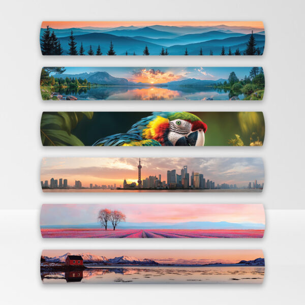 Long panoramic stickers eliteshell suitcase